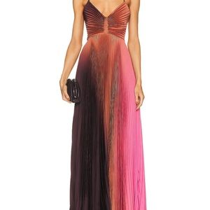 A.L.C. Ariya ombré satin pleated dress US size 2